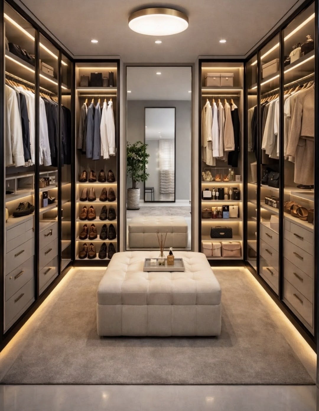 Organised luxury wardrobe